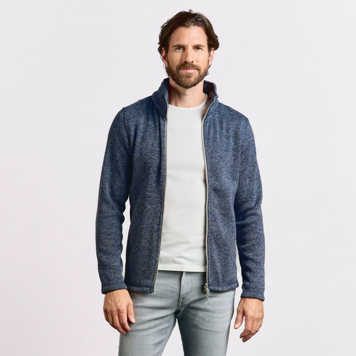 Knit fleece Jacket C+ Men - HB/heather blue (images7720_E1_G_UE.jpg)