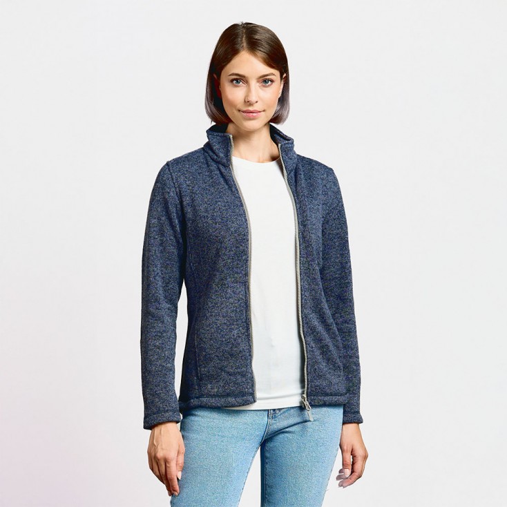 Knit fleece Jacket C+ Women - HB/heather blue (images7725_E1_G_UE.jpg)