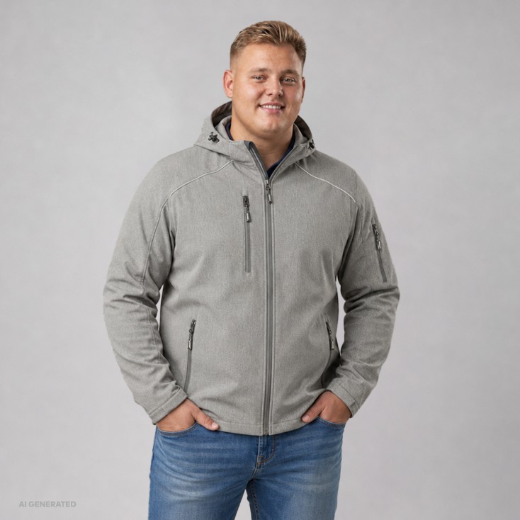 Softshell Jacket Plus Size Men - HY/heather grey (images7850_F1_G_Z_.jpg)