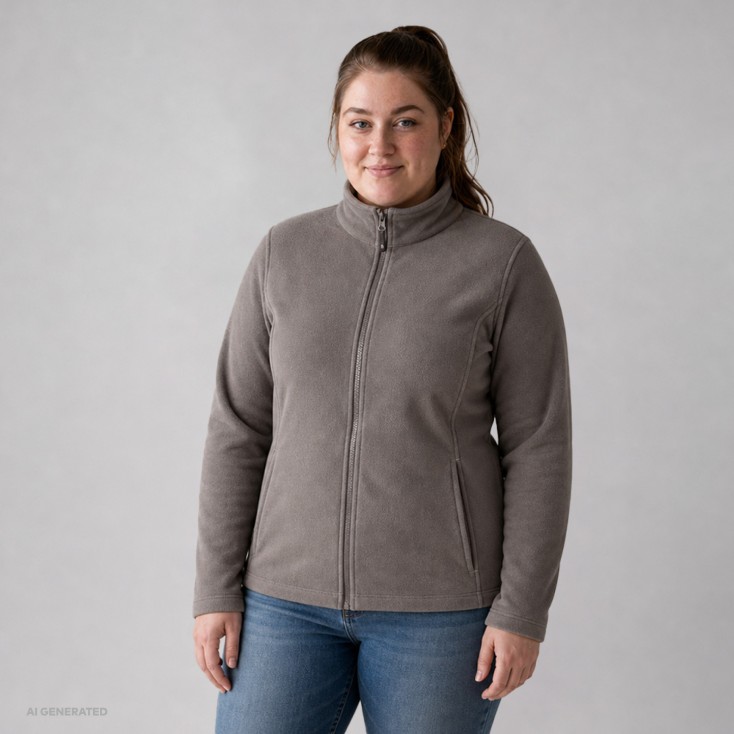 Fleece Jacket C+ Plus Size Women - SG/steel gray (images7911_F1_X_L_.jpg)