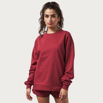Sweatshirt oversize unisexe - BY/burgundy (imagesCS-6600_E2_F_M_.jpg)