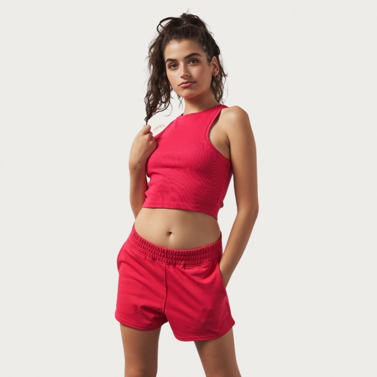 Highwaist Sweatshorts Frauen - BE/bright rose (imagesCS-7505_E1_F_P_.jpg)