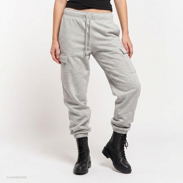 Sweatpants with Cargo Pockets Women - HY/heather grey (imagesCS-7555_E1_G_Z_.jpg)
