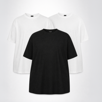 Premium T-Shirt 3-Pack - White/White/Black